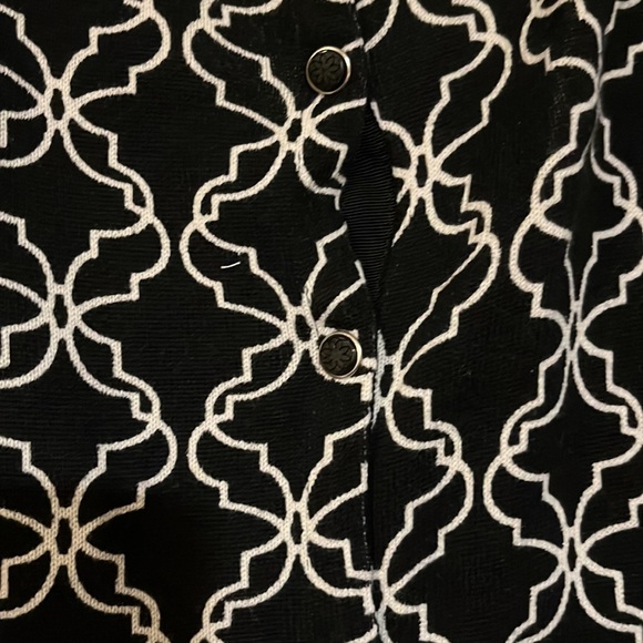 🖤”Final Sale”Nwt Gorgeous Black & white button up lightweight cardigan size 5 X - Picture 2 of 5